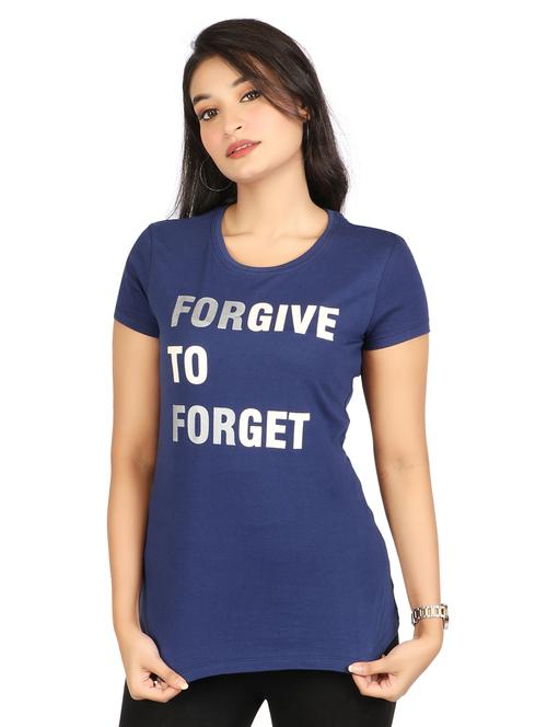 round neck typography tee - 17739890 - Very Small Image - 1