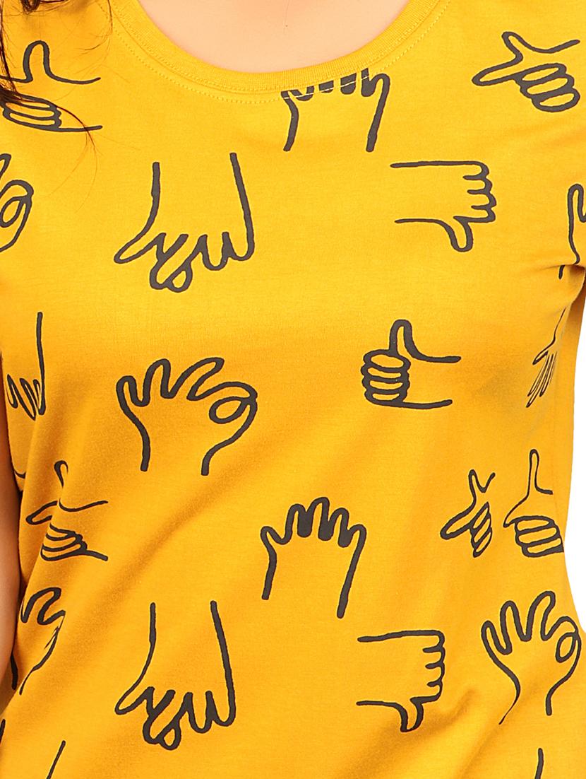 round neck printed tee - 17739917 - Zoom Image - 3