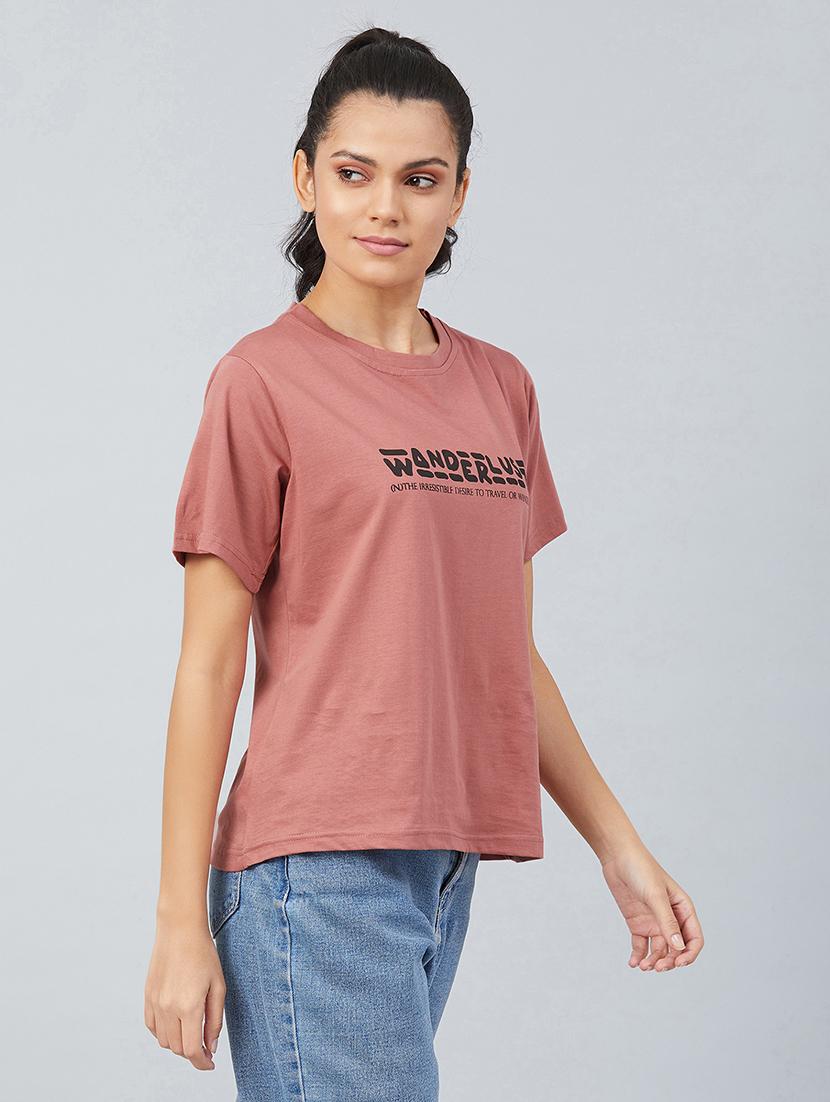 pink cotton regular tee - 17739985 - Zoom Image - 2