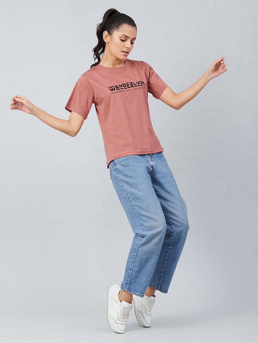 pink cotton regular tee - 17739985 - Zoom Image - 5