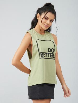 olive cotton tank tee - 17739998 - Standard Image - 3