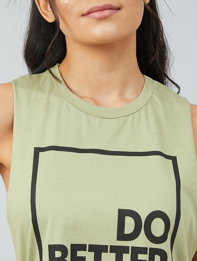 olive cotton tank tee - 17739998 - Zoom Image - 6