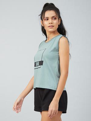 green cotton tank tee - 17740000 - Standard Image - 2