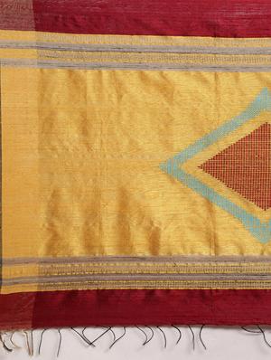 solid bhagalpuri saree with blouse - 17740329 - Standard Image - 4