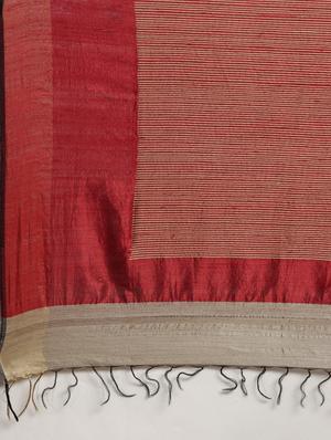 solid bhagalpuri saree with blouse - 17740330 - Standard Image - 4