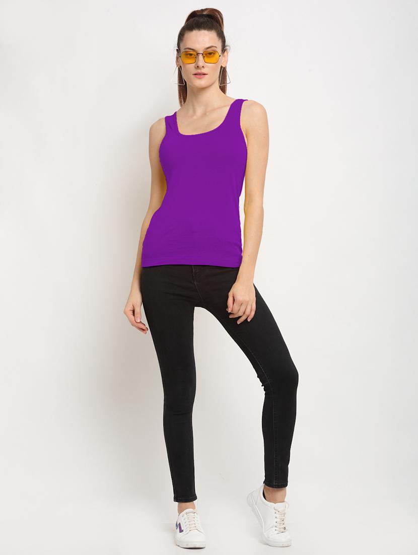 scoop neck solid camisole - 17740450 - Zoom Image - 4
