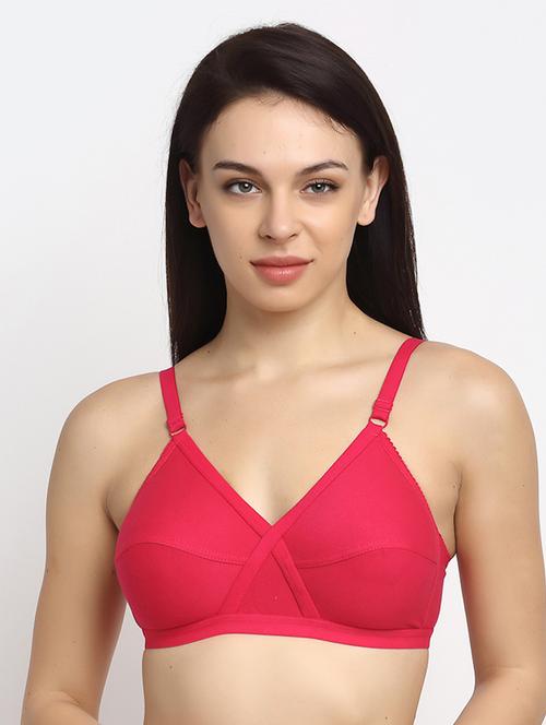 pink solid regular bra - 17740528 - Standard Image - 1