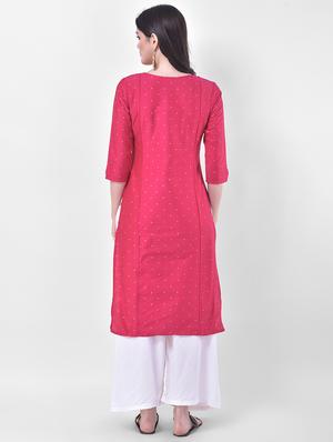 solid embroidered straight kurta - 17740940 - Standard Image - 3