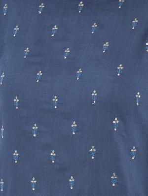 solid embroidered straight kurta - 17740970 - Standard Image - 4