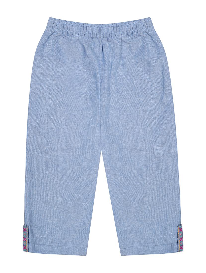 blue cotton casual trouser - 17741272 - Zoom Image - 2