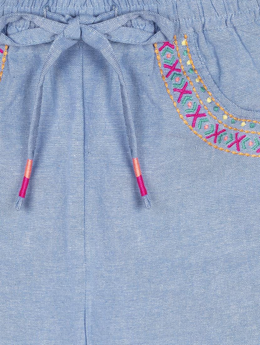 blue cotton casual trouser - 17741272 - Zoom Image - 3