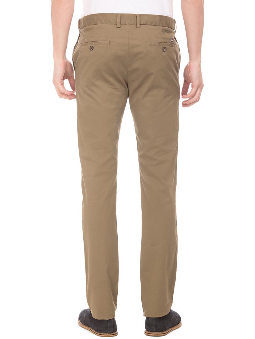 brown solid flat front casual trouser - 17741659 - Zoom Image - 3