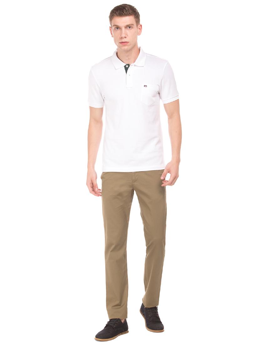 brown solid flat front casual trouser - 17741659 - Zoom Image - 4