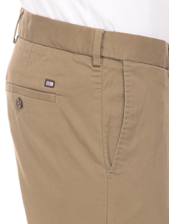 brown solid flat front casual trouser - 17741659 - Zoom Image - 5