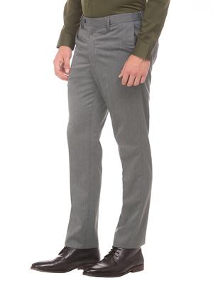 grey textured flat front formal trouser - 17741716 - Standard Image - 2