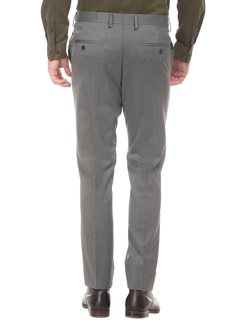 grey textured flat front formal trouser - 17741716 - Zoom Image - 3