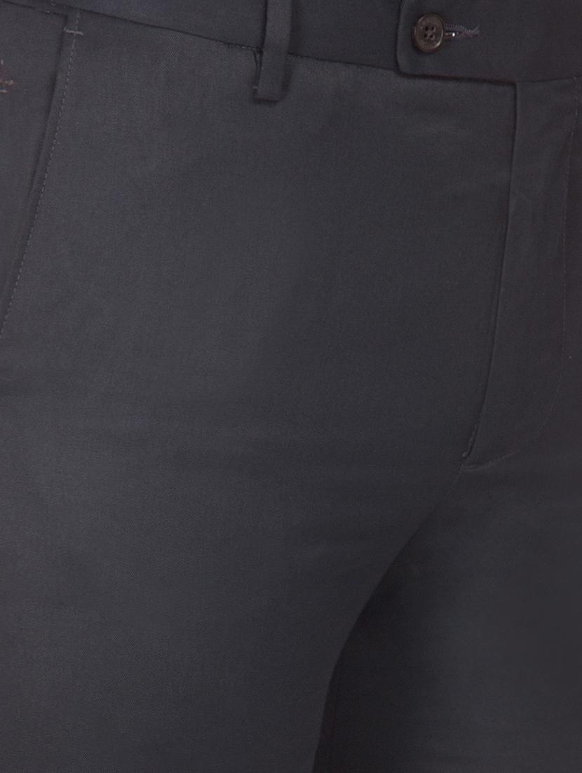 navy blue solid flat front formal trouser - 17741818 - Zoom Image - 5