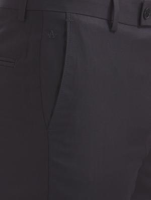 black solid flat front formal trouser - 17741822 - Standard Image - 5