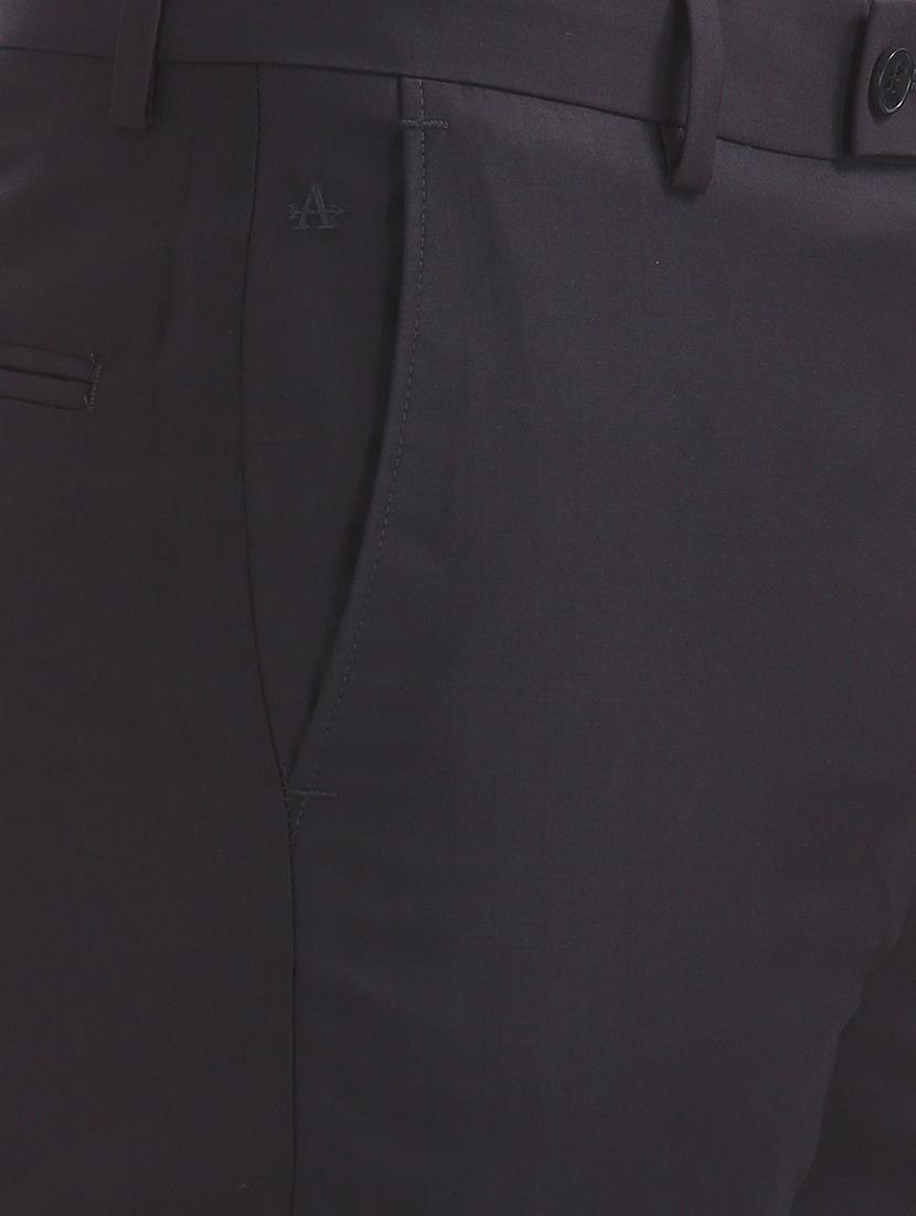 black solid flat front formal trouser - 17741822 - Zoom Image - 5