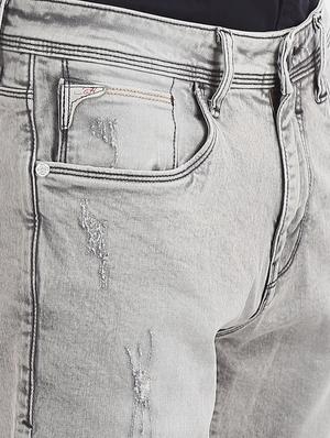 grey heavy washed denim jeans - 17742410 - Standard Image - 4