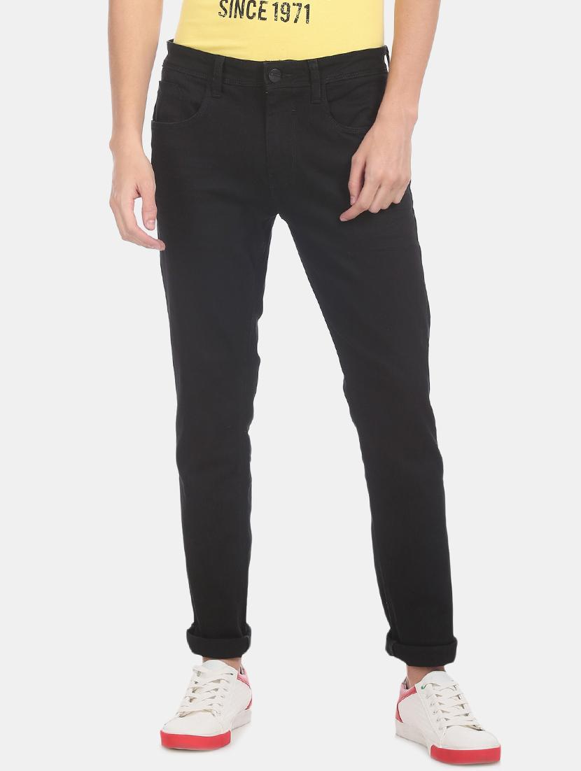 black plain denim jeans - 17742439 - Zoom Image - 1