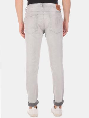 grey washed denim jeans - 17742507 - Standard Image - 3
