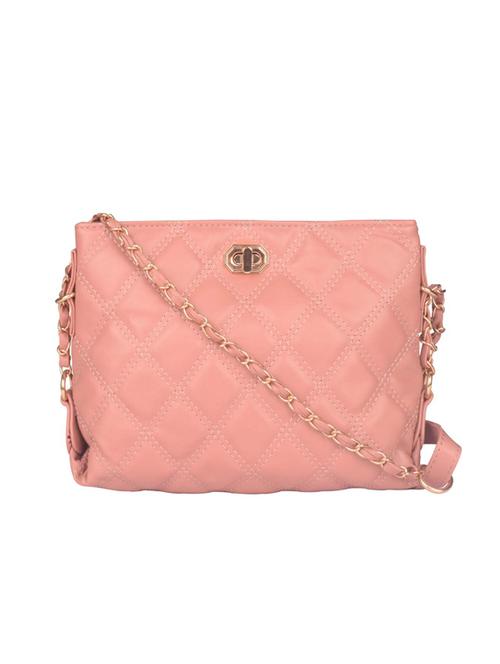 pink leatherette (pu) regular sling bag - 17742618 - Standard Image - 1