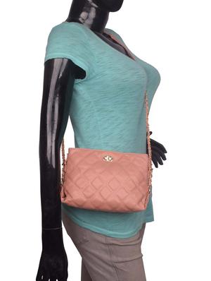 pink leatherette (pu) regular sling bag - 17742618 - Standard Image - 5