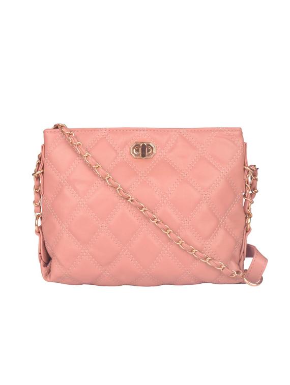 pink leatherette (pu) regular sling bag - 17742618 - Zoom Image - 1