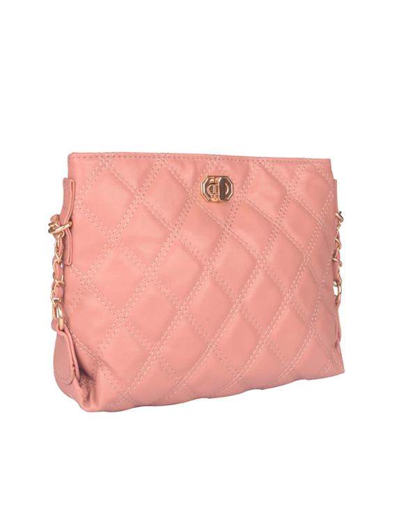 pink leatherette (pu) regular sling bag - 17742618 - Zoom Image - 4