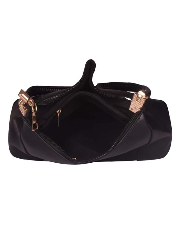 black leatherette (pu) regular handbag - 17742629 - Zoom Image - 3