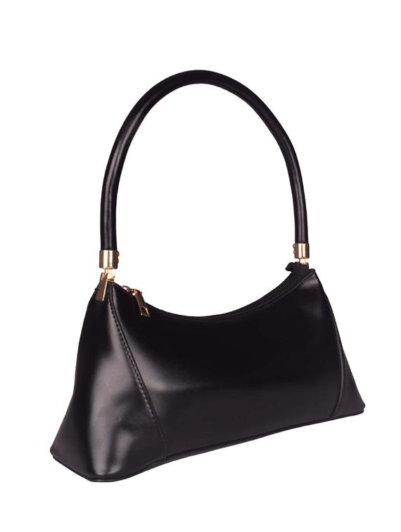 black leatherette (pu) regular handbag - 17742629 - Zoom Image - 4