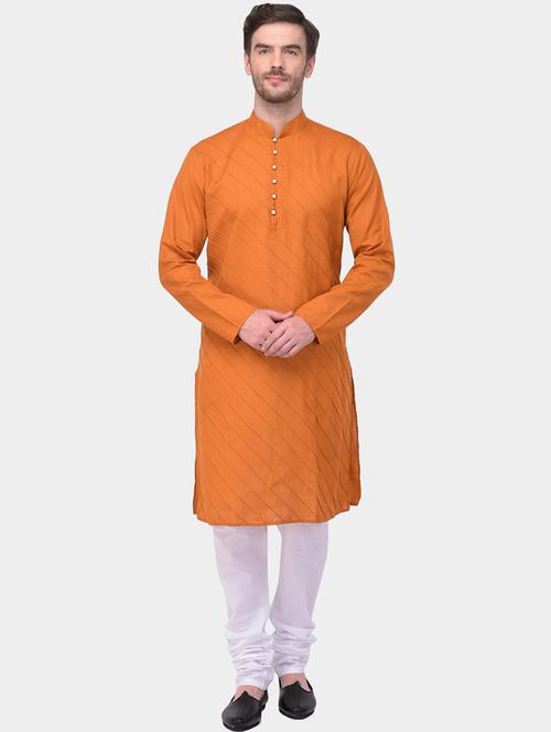 rust kurta pyjama ethnic wear set - 17743072 - Very Small Image - 1