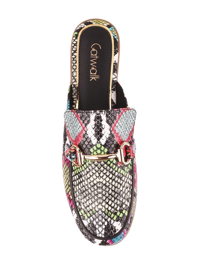 multi colored synthetic slip on loafers - 17743815 - Zoom Image - 4