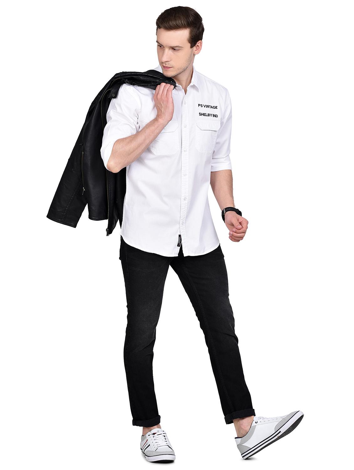 white solid casual shirt - 17744246 - Zoom Image - 4