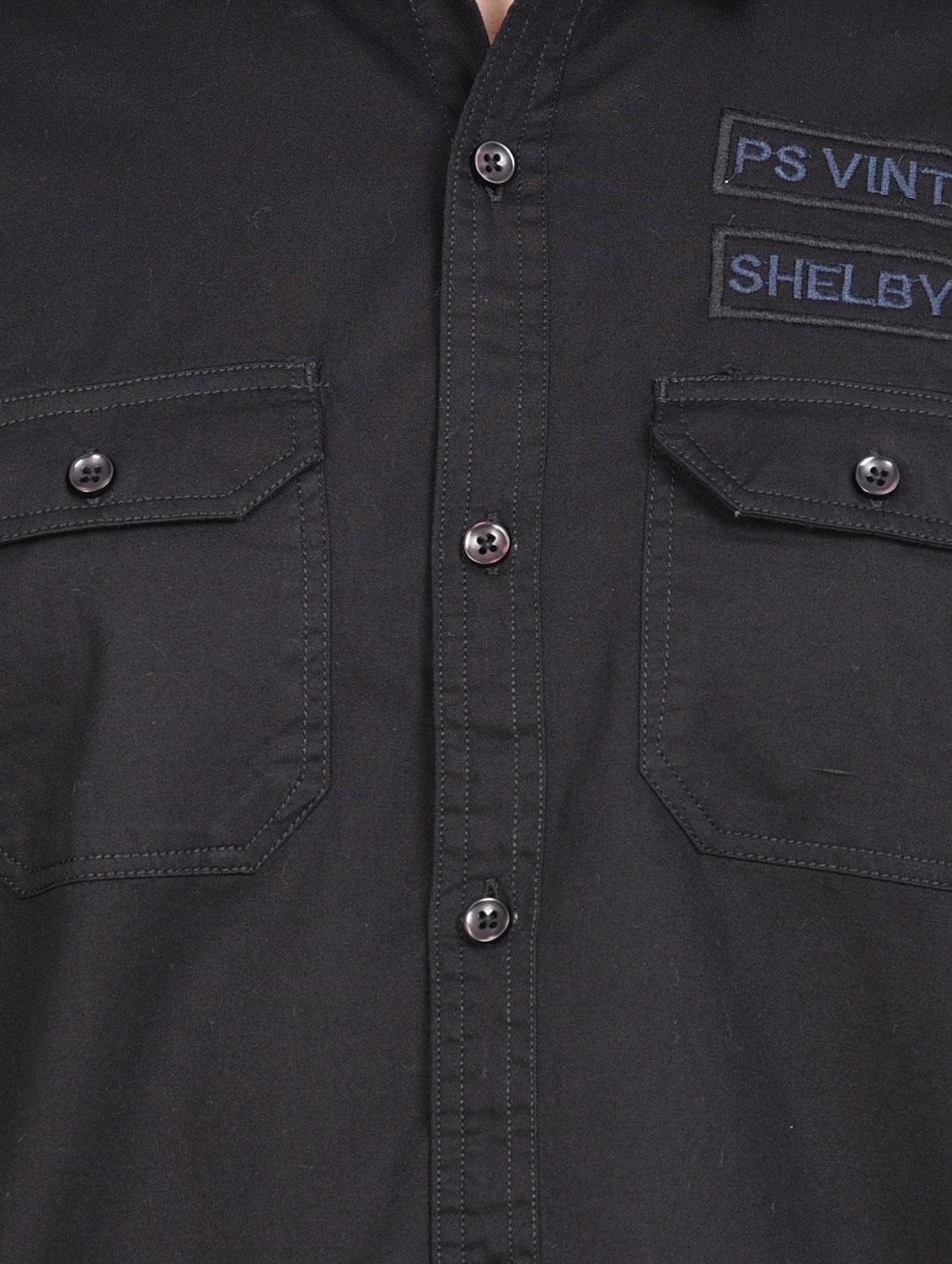 black solid casual shirt - 17744247 - Zoom Image - 5