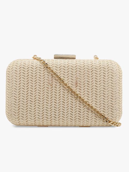 gold silk box clutch - 17744262 - Standard Image - 1