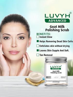 luvyh advanced apricot & walnut scrub -pack of 1x500gm and luvyh advanced goat milk polishing scrub-pack of 1x500gm - 17745079 - Standard Image - 2