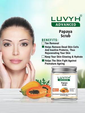 luvyh advanced apricot & walnut scrub -pack of 1x500gm and luvyh advanced papaya scrub -pack of 1x500gm - 17745083 - Standard Image - 5
