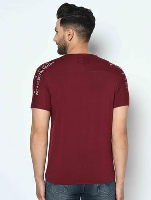 maroon printed t-shirt - 17745730 - Standard Image - 3