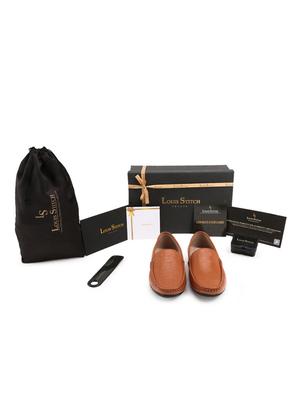 beige leather slip on loafers - 17746222 - Standard Image - 6