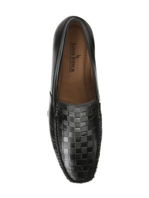 black leather slip on loafers - 17746223 - Standard Image - 4