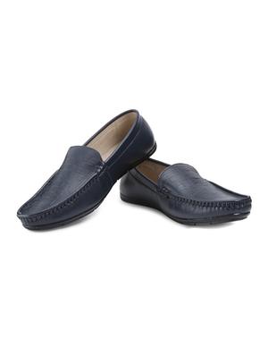 blue leather slip on loafers - 17746225 - Standard Image - 3