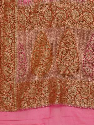 zari work banarasi saree with blouse - 17748103 - Standard Image - 4