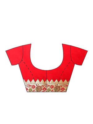 zari work banarasi saree with blouse - 17748412 - Standard Image - 3