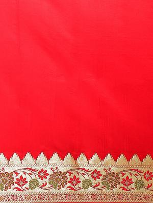 zari work banarasi saree with blouse - 17748412 - Standard Image - 5