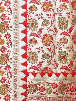 zari work banarasi saree with blouse - 17748412 - Standard Image - 6