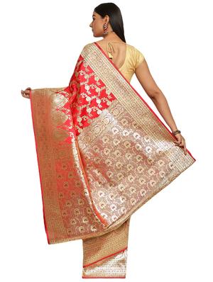 zari work banarasi saree with blouse - 17748472 - Standard Image - 2