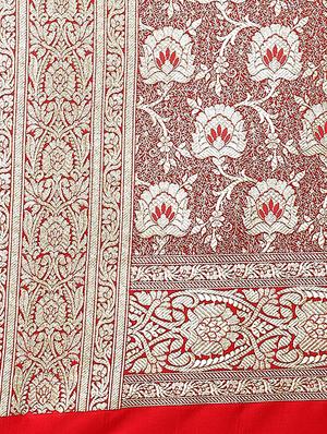 zari work banarasi saree with blouse - 17748472 - Standard Image - 4