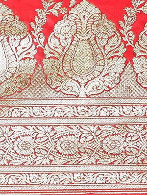 zari work banarasi saree with blouse - 17748472 - Standard Image - 6